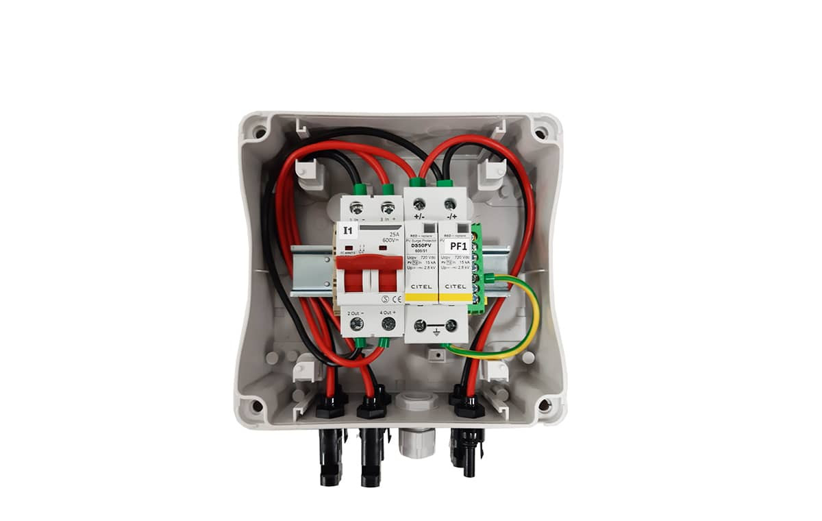 Parafoudre pour protection tableau d'abonné avec protection intégrée monophasée type2 Imax 12kA/pôle - 1P+N - 2 modules - 003951
