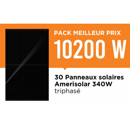 Kit solaire pas cher triphasé 10200Wc