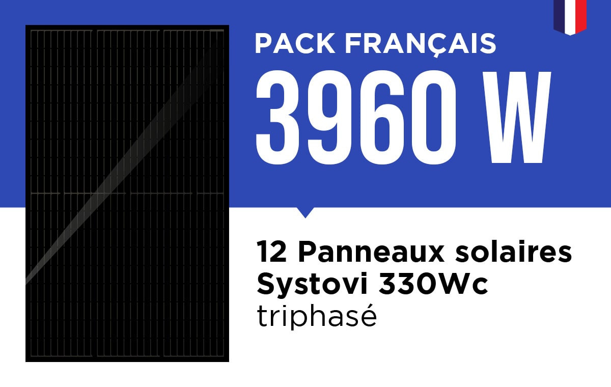 Kit Solaire Autoconsommation Français 3960W Triphasé - Onduleur Fronius