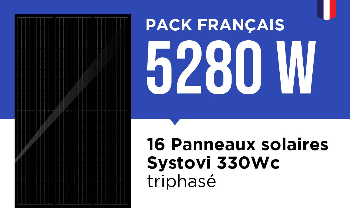 Kit Solaire Autoconsommation Français 5280W Triphasé - Onduleur Fronius