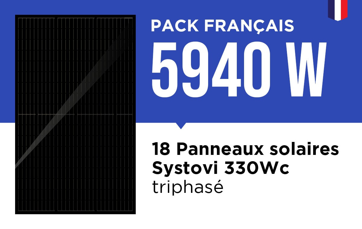 Kit Solaire Autoconsommation Français 5940W Triphasé - Onduleur Solis Kit Solaire Autoconsommation Français 5940W Triphasé - Onduleur Solis