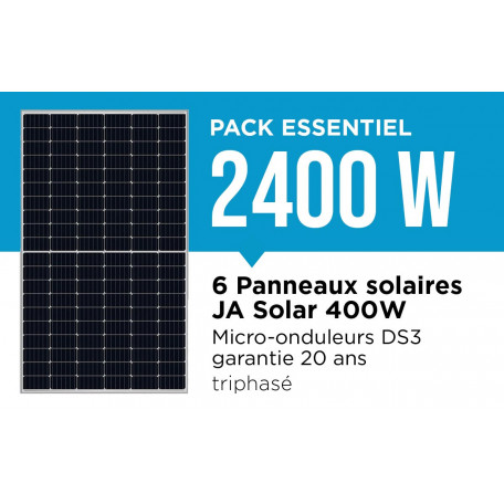 Kit Solaire Autoconsommation 2400W Triphasé - Micro onduleurs APS Kit Solaire Autoconsommation 2400W Triphasé - Micro onduleurs APS
