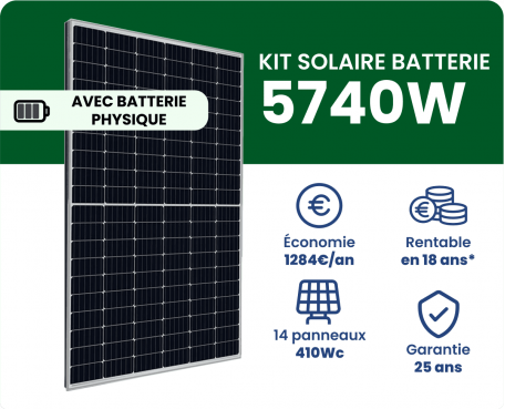 Kit Solaire Batterie Autoconsommation 5740W - SunBox 5K