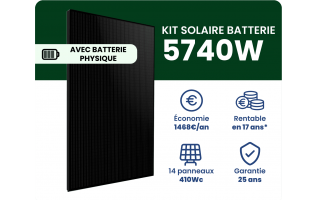 Kit Solaire Batterie Autoconsommation SunPower 5740W - SunBox 5K