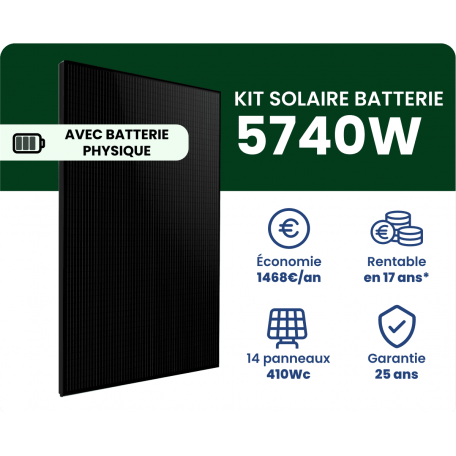 Kit Solaire Batterie Autoconsommation SunPower 5740W - SunBox 5K Kit Solaire Batterie Autoconsommation SunPower 5740W - SunBox 5K