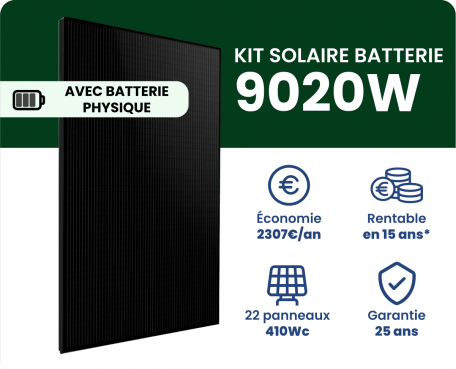 Kit Solaire Batterie Autoconsommation SunPower 9020W - SunBox 8K