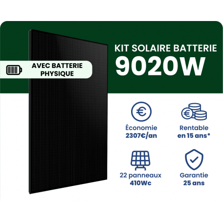 Kit Solaire Batterie Autoconsommation SunPower 9020W - SunBox 8K