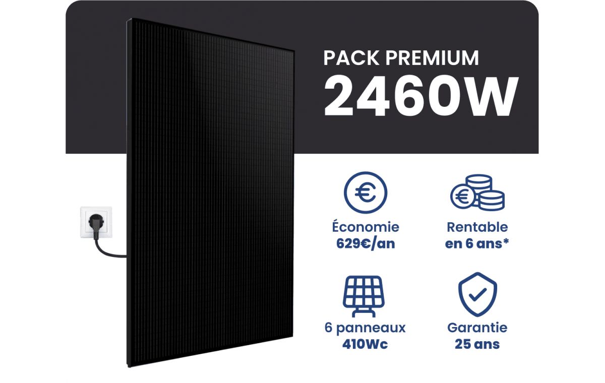 Kit Solaire Autoconsommation Premium 2460W - Micro onduleurs APS