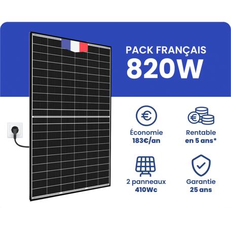 Kit Solaire Autoconsommation Français 820W - Micro onduleur APS DS3L garantis 20 ans Kit Solaire Autoconsommation Français 820W - Micro onduleur APS DS3L garantis 20 ans