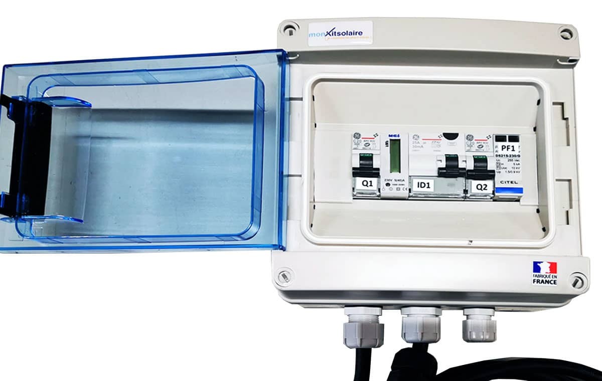 coffret de protection AC monophasé 3kW face