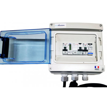 coffret de protection AC monophasé 3kW face coffret de protection AC monophasé 3kW face