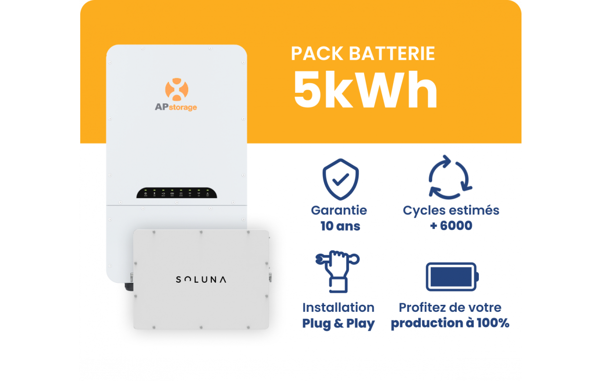 PACK Batterie Solaire 5 kWh - APstorage & Soluna