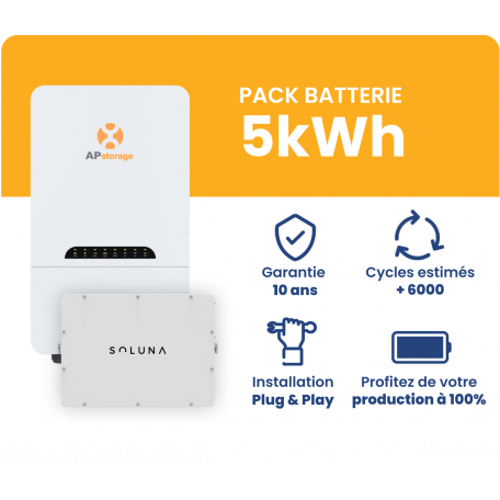 PACK Batterie Solaire 5 kWh - APstorage & Soluna