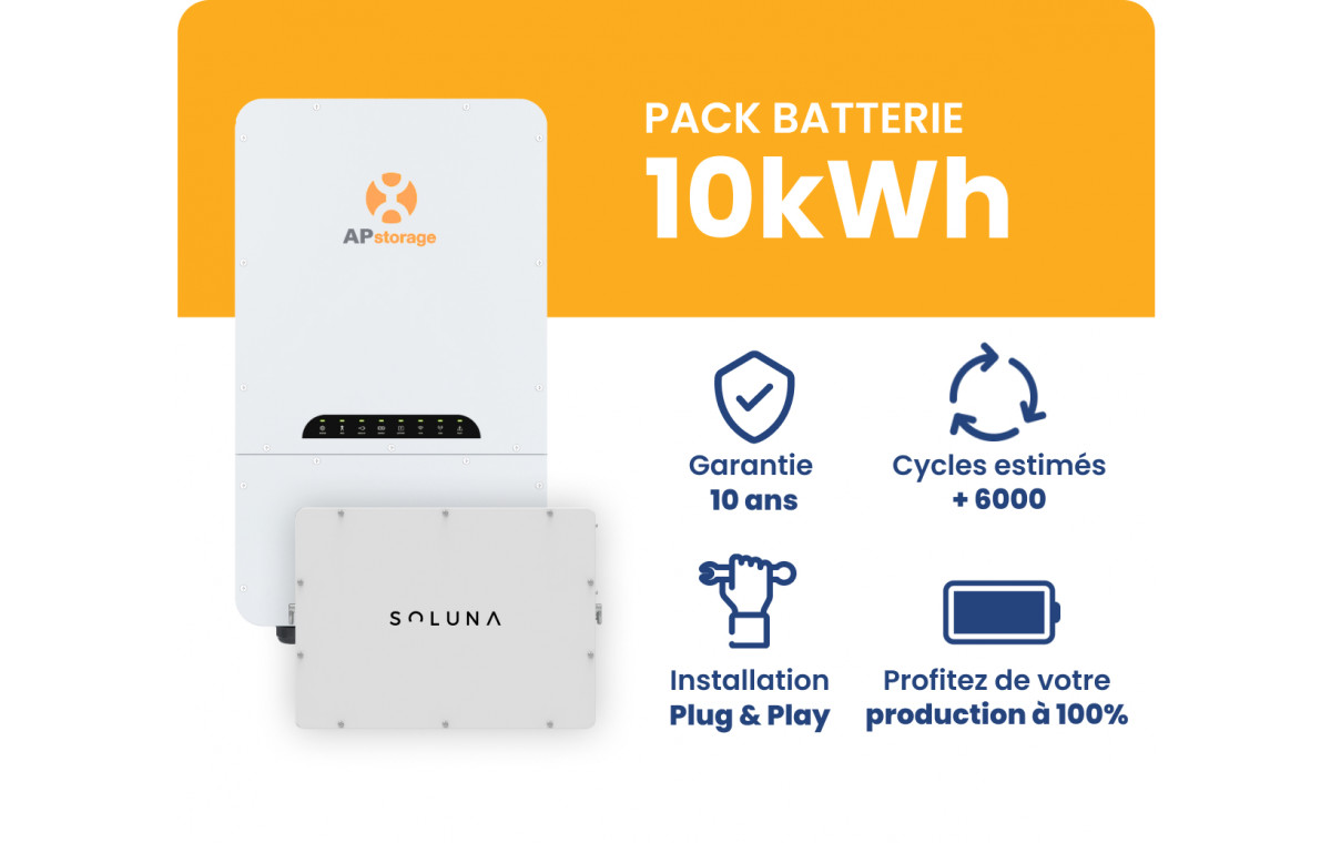 PACK Batterie Solaire 10 kWh - APstorage & Soluna