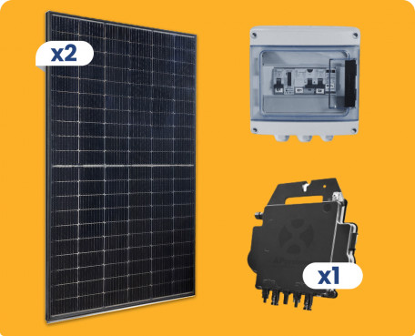 Kit solaire plug and play 375W Bi-facial Bi-verre