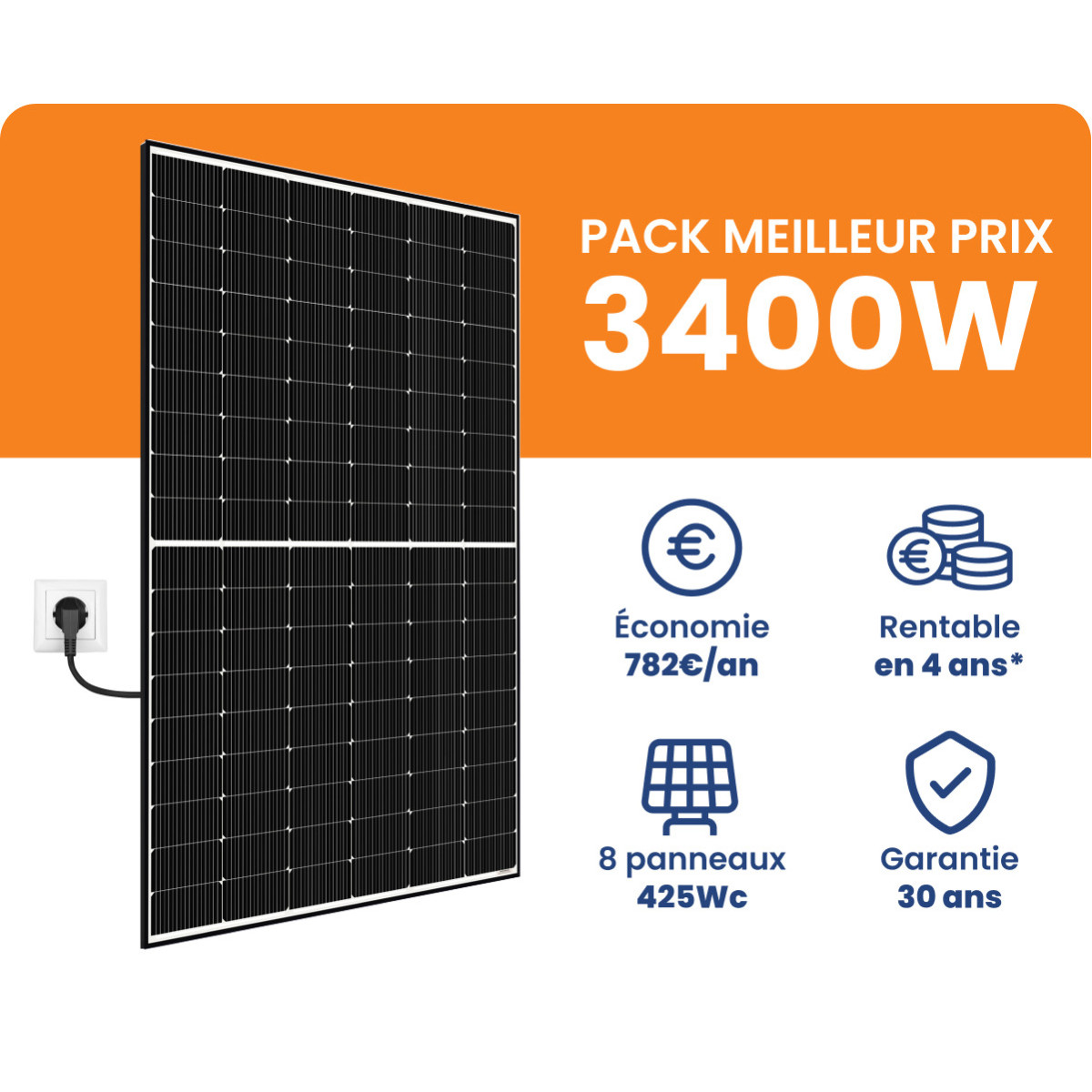 Kit Solaire 3400W Meilleur Prix - Micro onduleurs APS