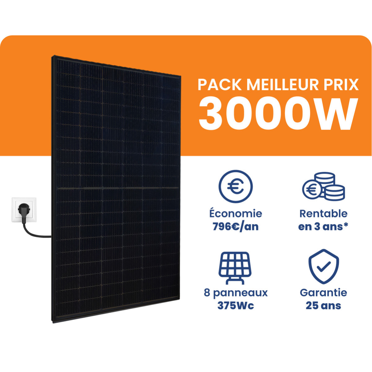 Kit Solaire 3000W Meilleur Prix - Micro onduleurs APS