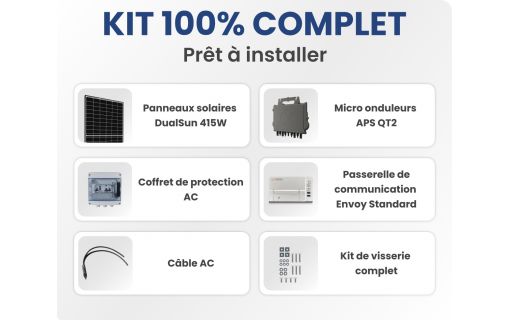 Kit Solaire Autoconsommation Français 4980W Triphasé - Micro onduleurs APS