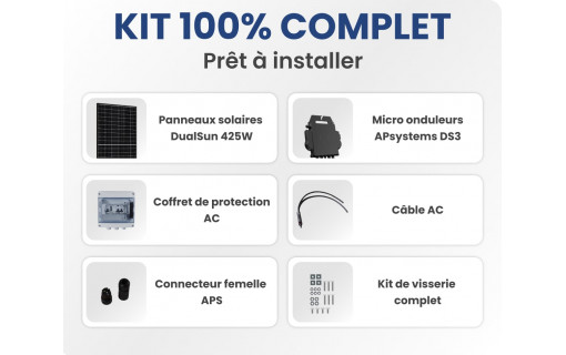 Kit Solaire Autoconsommation Français 8500W - Micro onduleurs APS