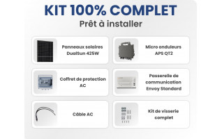 Kit Solaire Autoconsommation Français 3400W Triphasé - Micro onduleurs APS