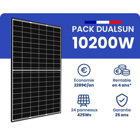 Kit Solaire Autoconsommation Français 10200W Triphasé - Micro onduleurs APS