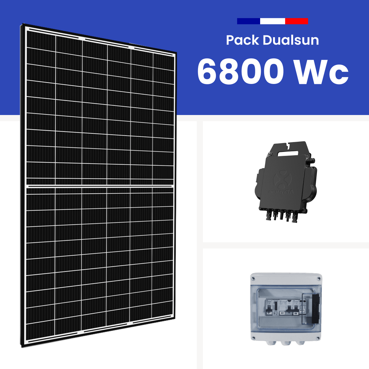 Kit Solaire Autoconsommation Français 6800W Triphasé - Micro onduleurs APS