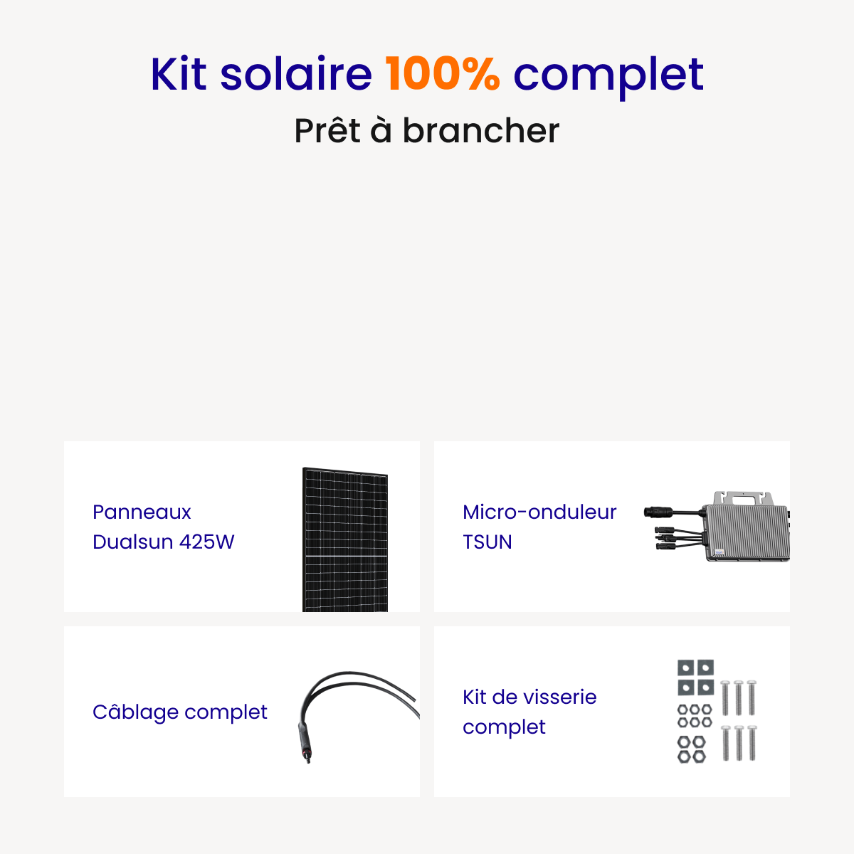 Kit Solaire Autoconsommation DUALSUN 850W
