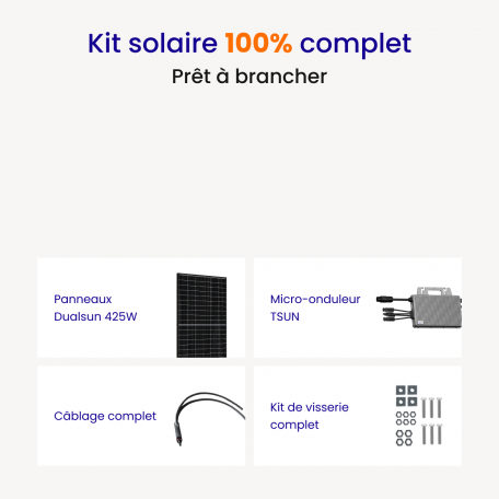 Kit Solaire Autoconsommation DUALSUN 1275W