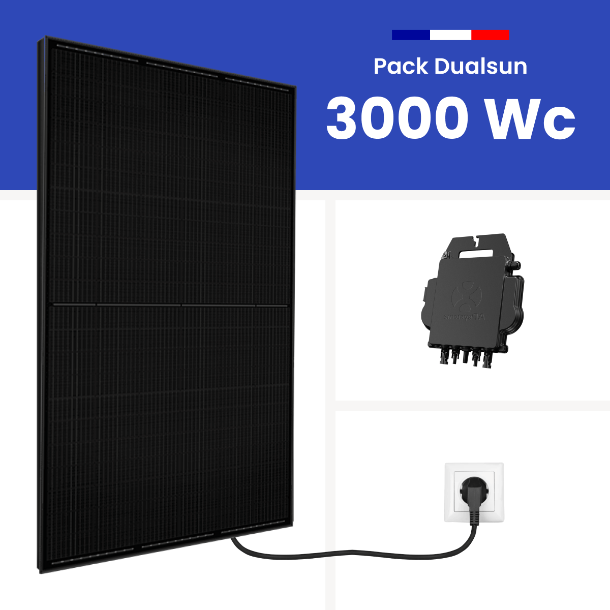 Kit Solaire Autoconsommation 3000W - Micro onduleurs APS DS3 garantis 20 ans