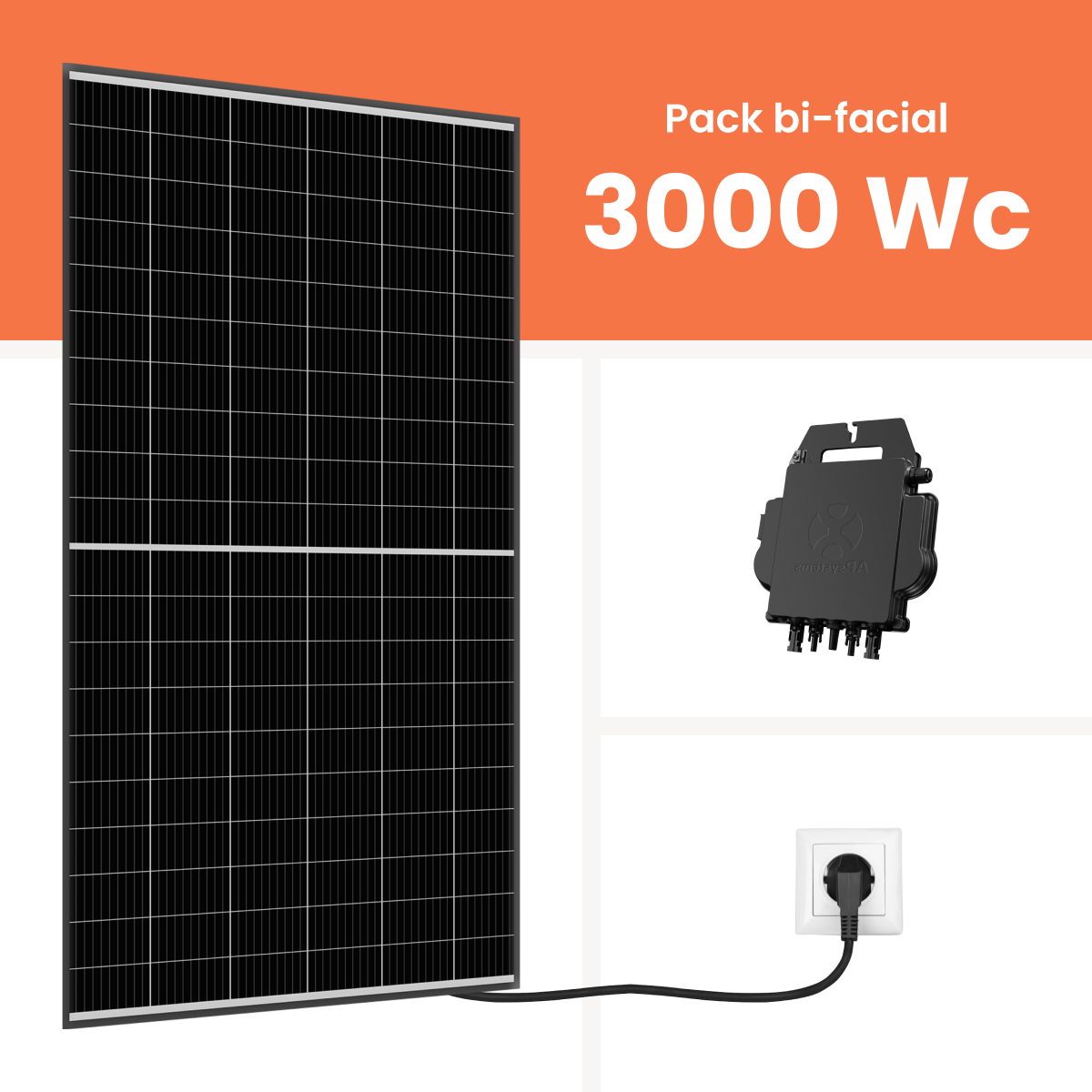 Kit solaire autoconsommation Amerisolar 3000Wc