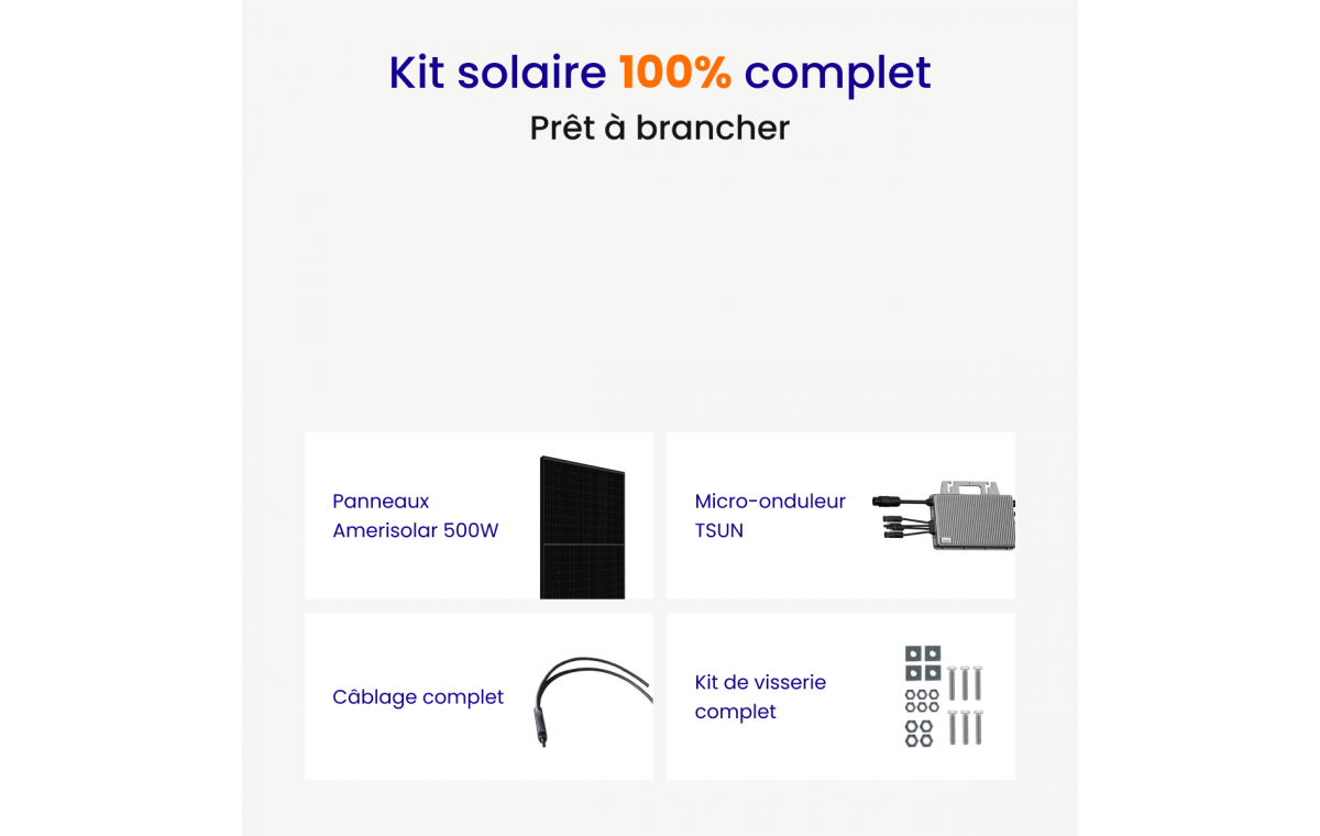 Kit solaire autoconsommation Amerisolar 4000Wc