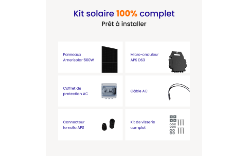 Kit solaire autoconsommation Amerisolar 1000Wc