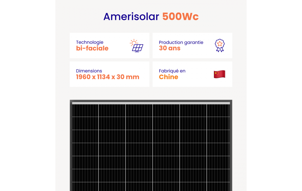 Kit solaire autoconsommation Amerisolar 1000Wc