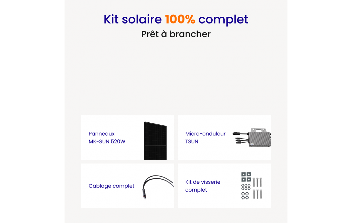 Kit solaire plug & play Amerisolar 1500Wc