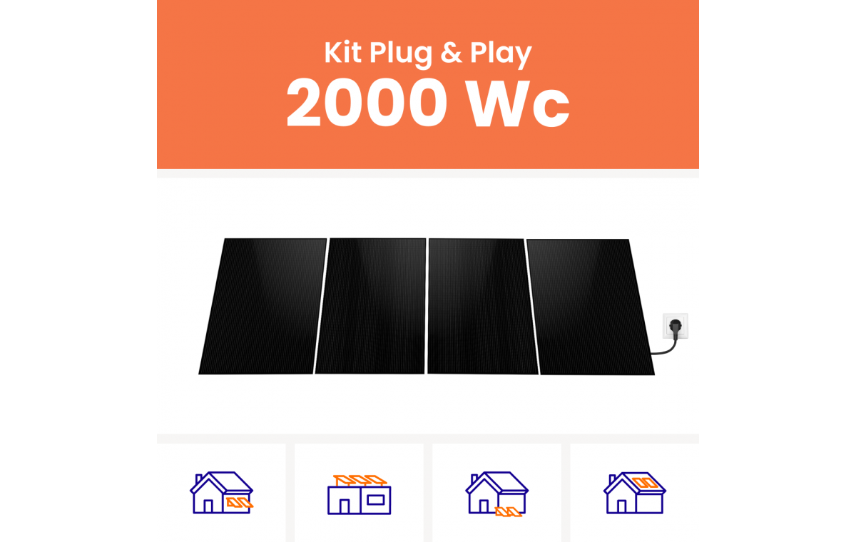 Kit solaire plug & play Amerisolar 2000Wc