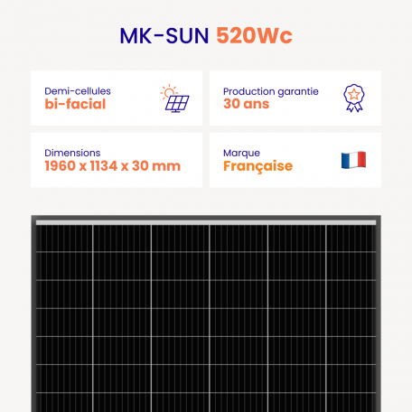 Panneau solaire MK-SUN 520Wc