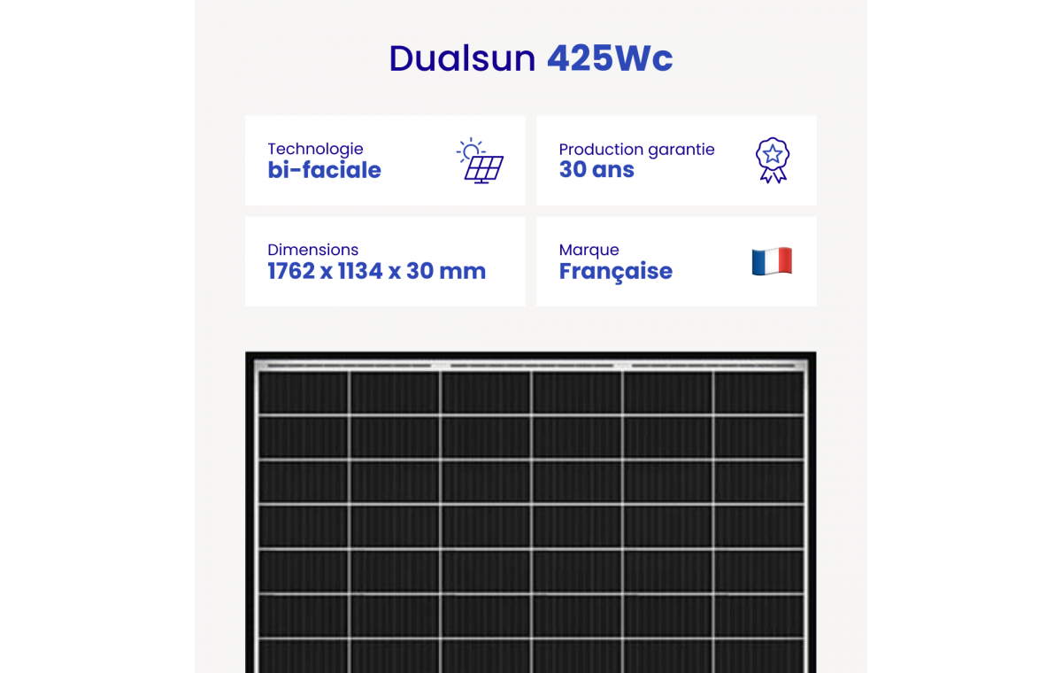 Panneau solaire DualSun 425Wc monocristallin