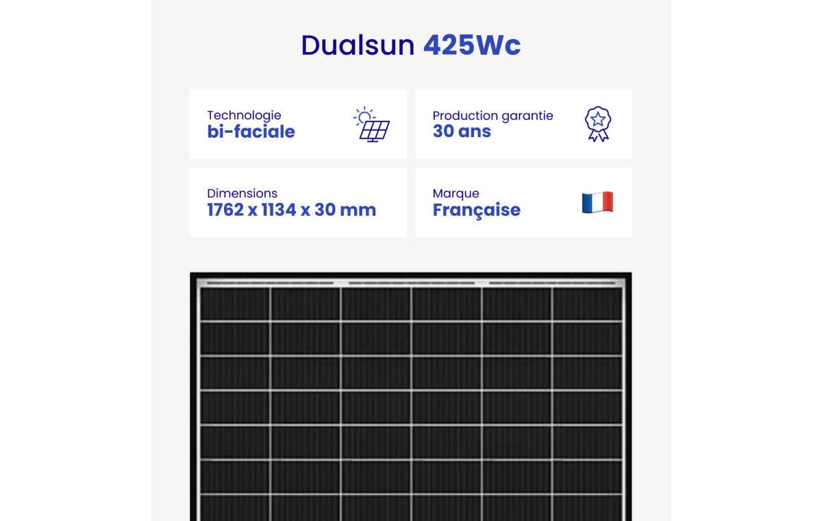 Panneau solaire Dualsun 425Wc