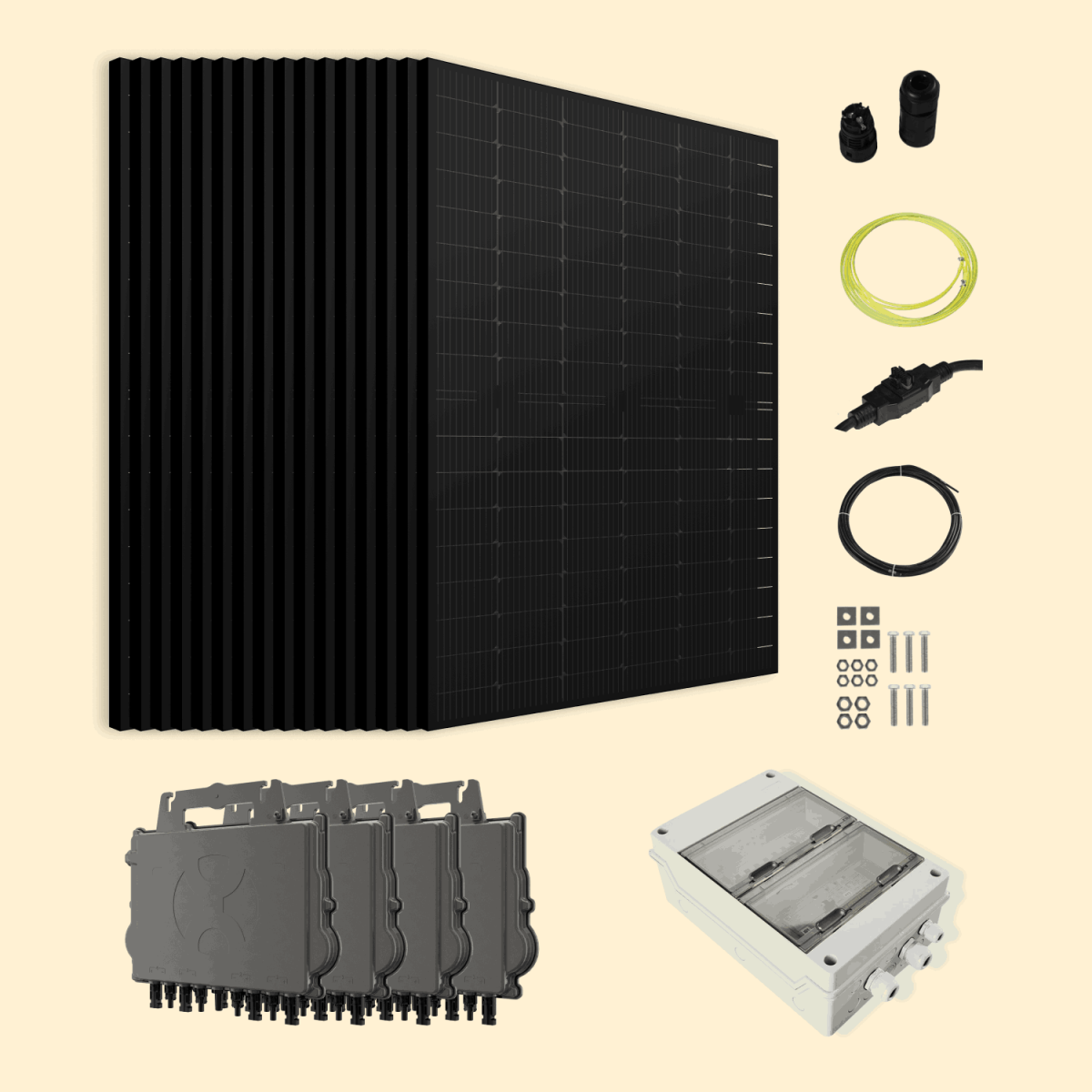 Kit Solaire Autoconsommation Français 6800W Triphasé - Micro onduleurs APS