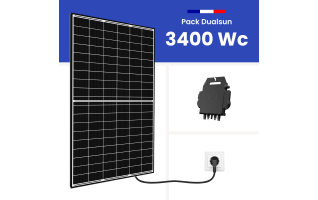 Kit Solaire Autoconsommation Français 3400W Triphasé - Micro onduleurs APS