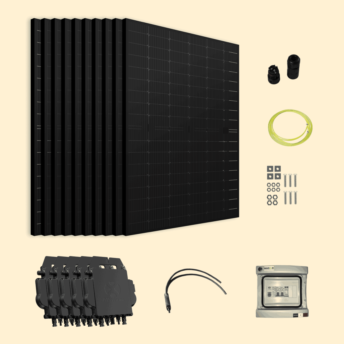 Kit Solaire Autoconsommation Français 4250W - Micro onduleurs APS