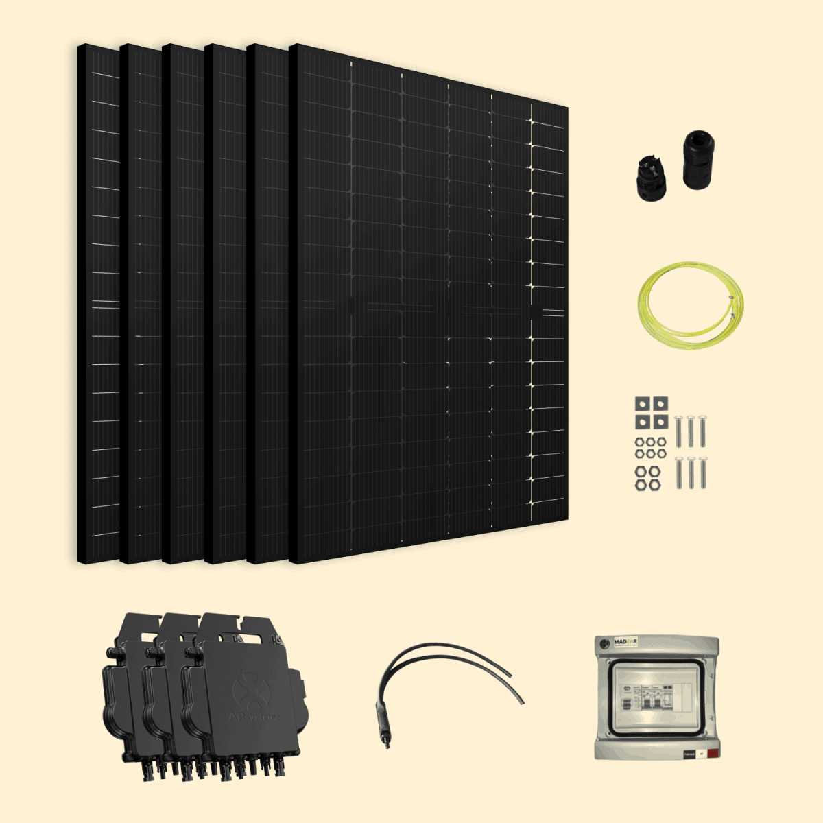 Kit Solaire Autoconsommation Français 2550W - Micro onduleurs APS