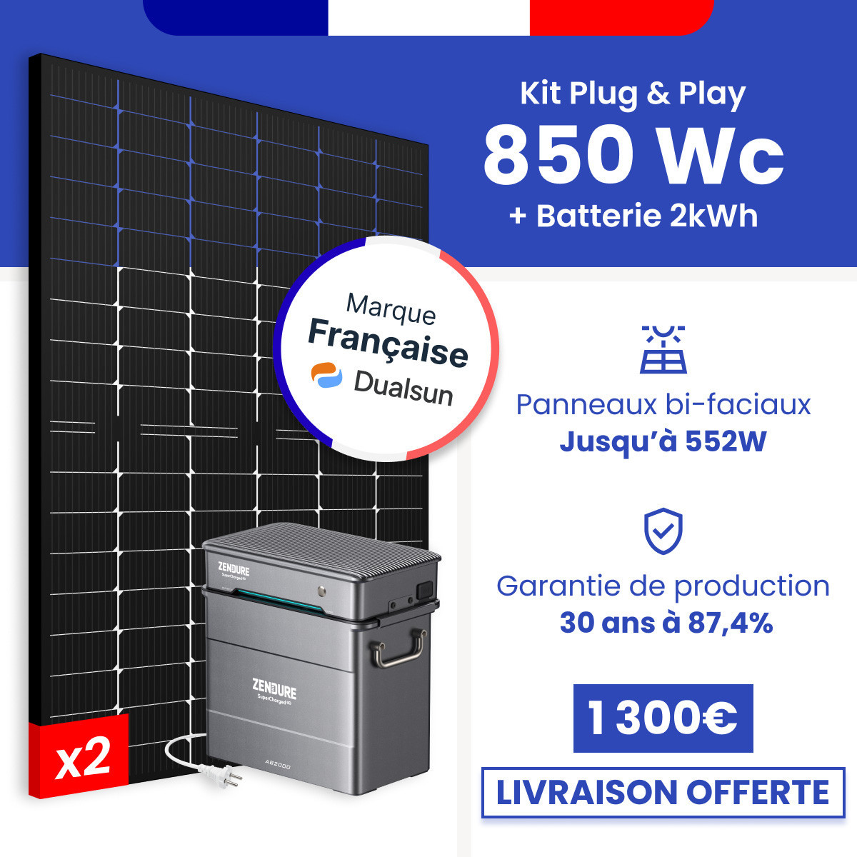 Pack Zendure + Dualsun 2PV