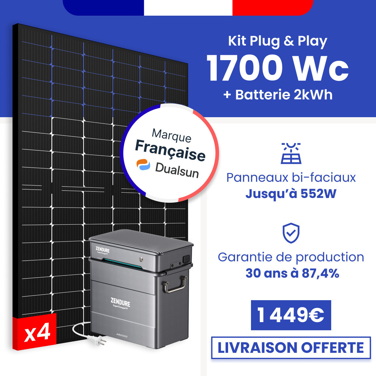 Pack Zendure + Dualsun 4PV