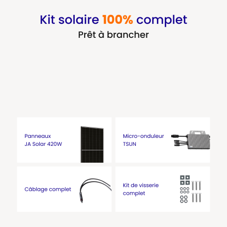 Kit Solaire plug and play JA Solar 1260Wc Kit Solaire plug and play JA Solar 1260Wc