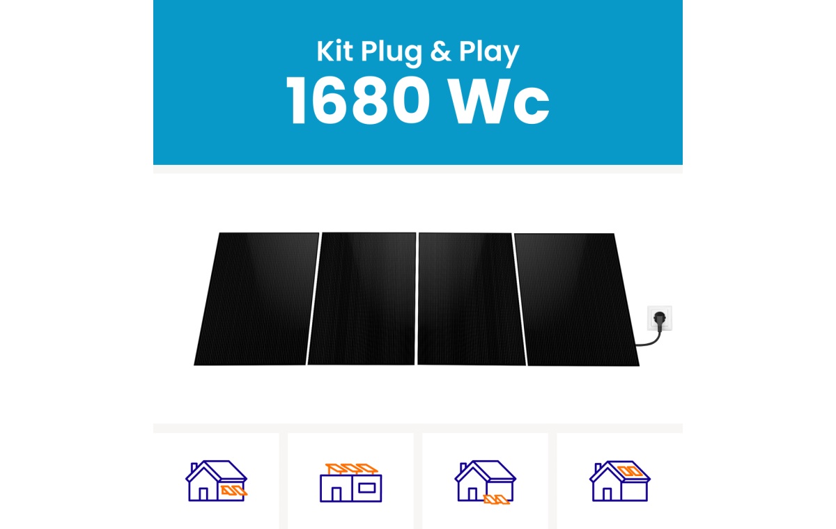 Kit Solaire plug and play JA Solar 1680Wc