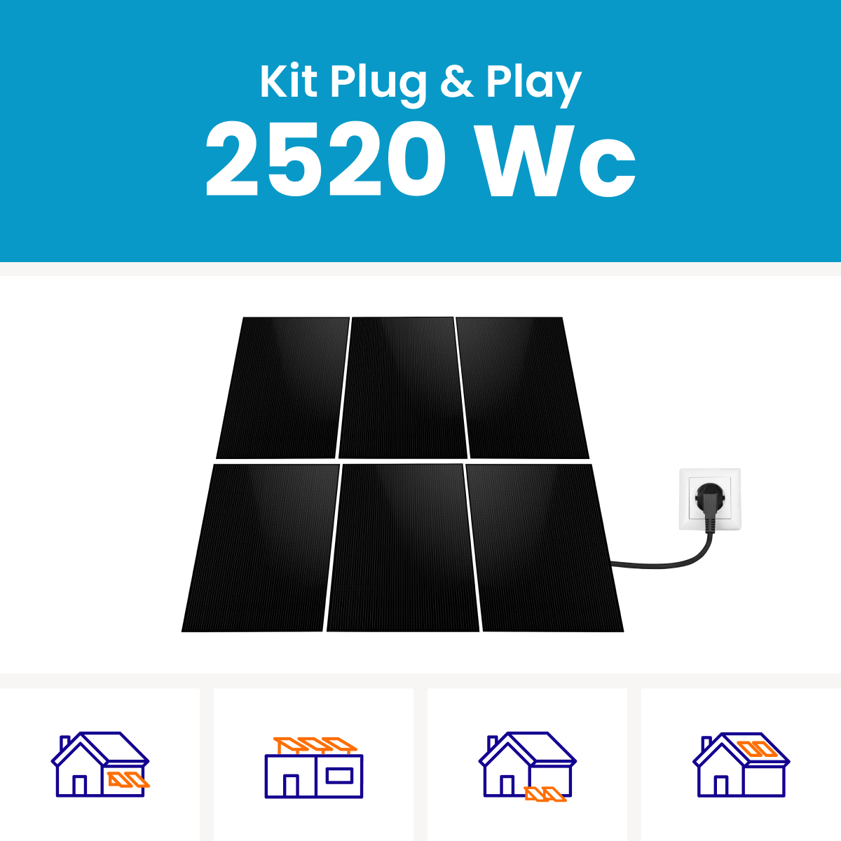 Kit Solaire plug and play JA Solar 2520Wc