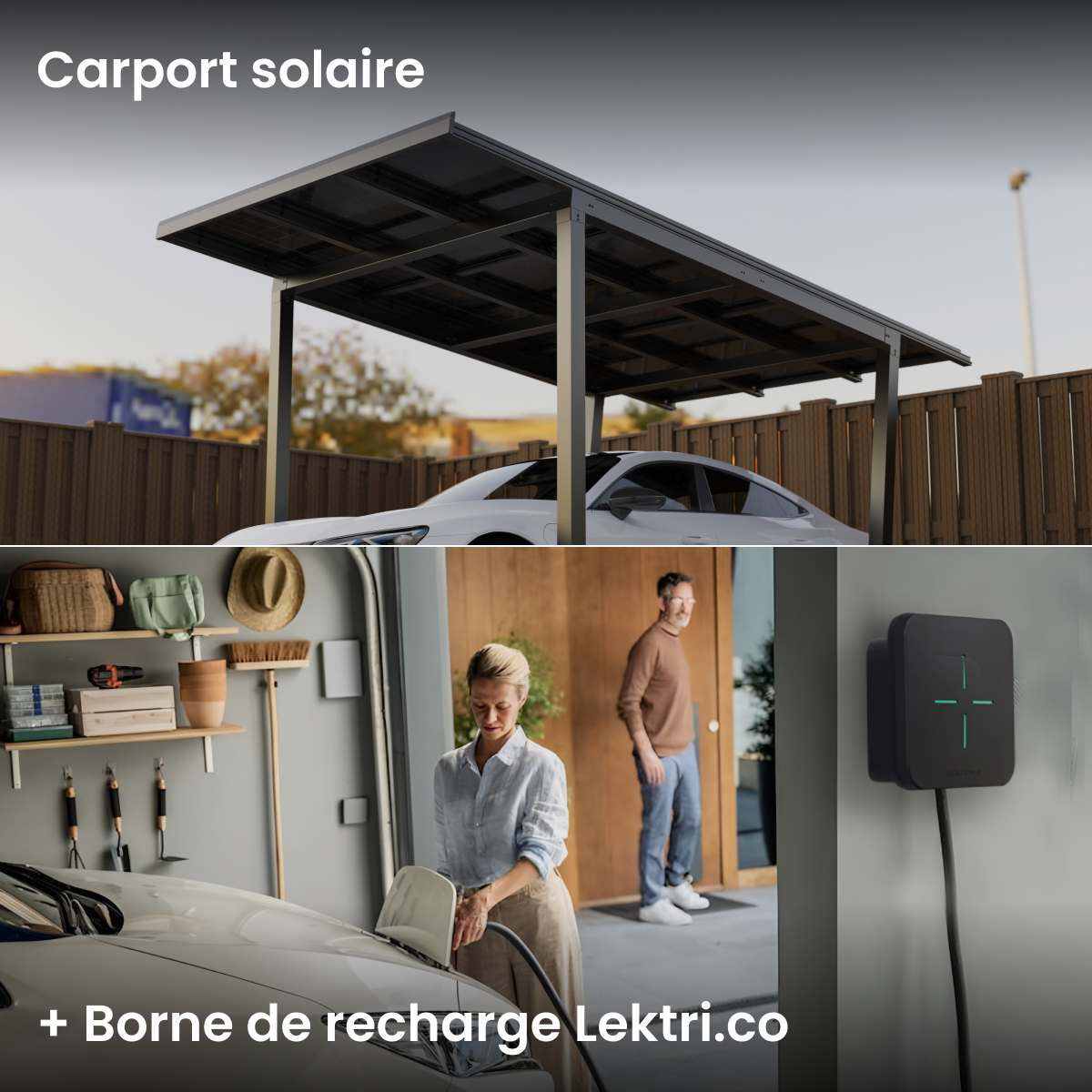 Carport solaire NOVA + Borne de recharge LEKTRI.co