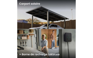 Carport solaire NOVA + Borne de recharge LEKTRI.co