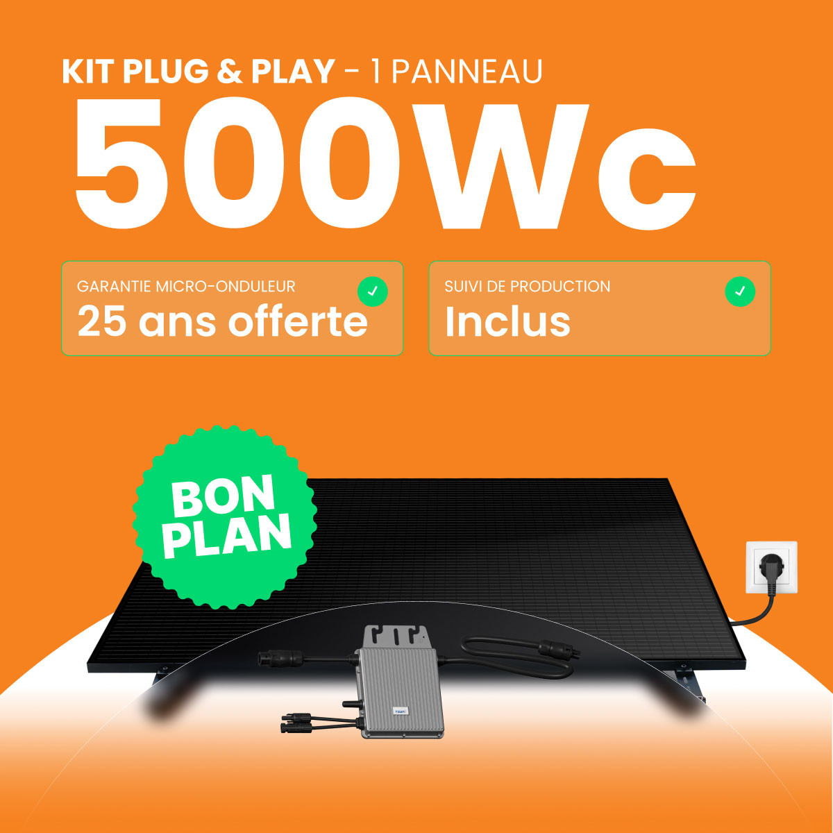 Kit solaire Plug & Play Amerisolar 500W